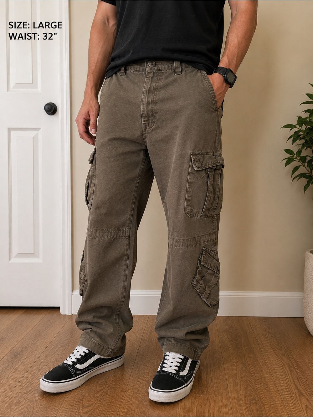Matchstick Cargo Pants – Olive/Khaki